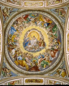 Salviati-kappelin kupolin sisäpuoli, San Gregorio Magno al Celio, n. 1600-03 tekijältä Giovanni Battista Ricci